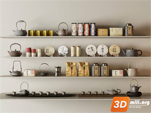Tea Set 3D Model